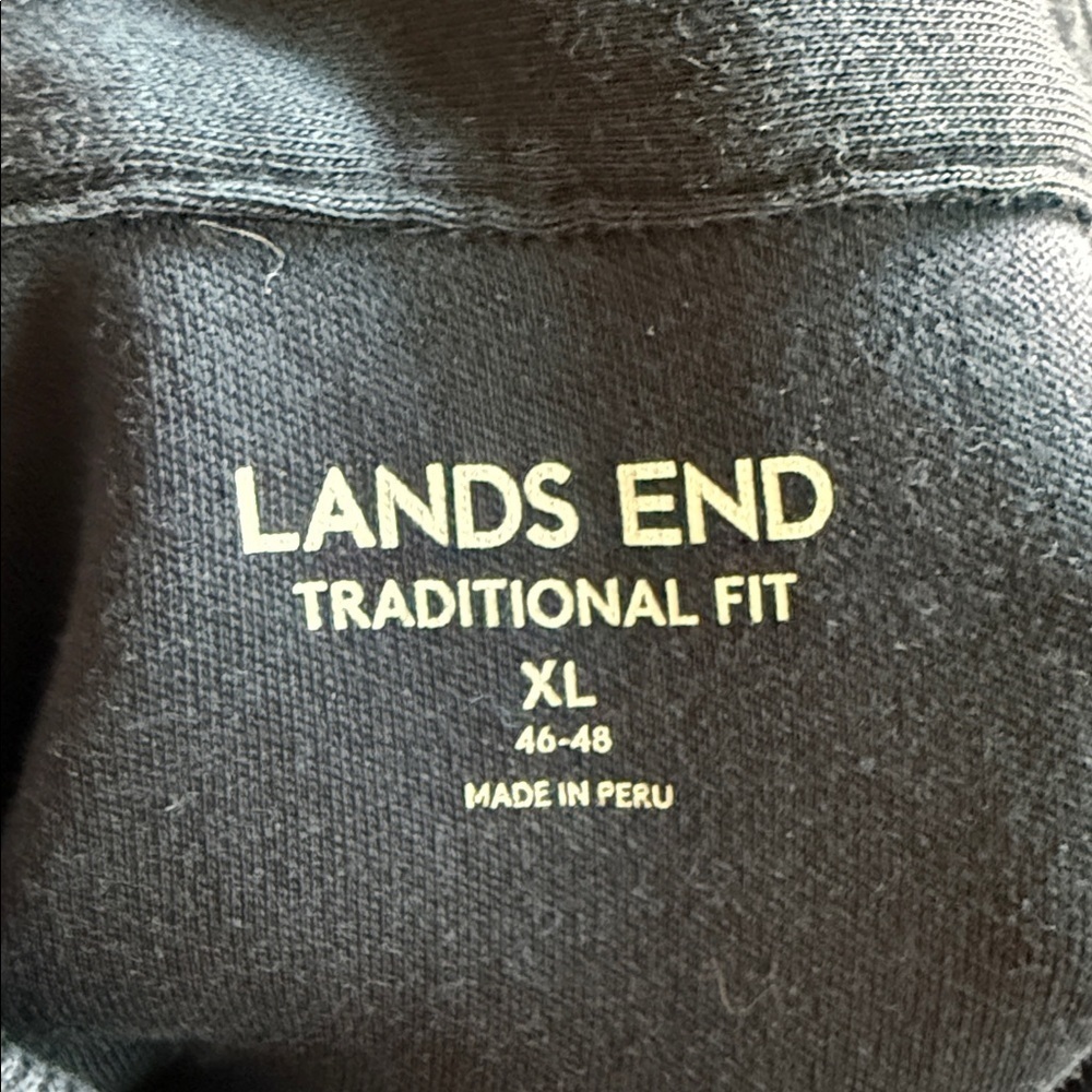 Lands’ End Navy Cotton Polo Shirt – Size XL - Picture 8 of 8